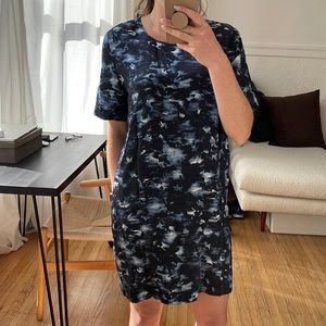 Silk crewneck dress
